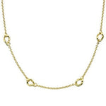 9K Yellow Gold Twist Pendant Necklace