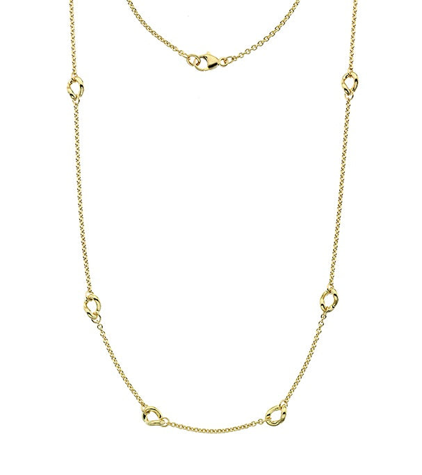 9K Yellow Gold Twist Pendant Necklace