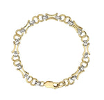 9K Yellow & White Gold Cleopatra Bracelet - Pobjoy Diamonds