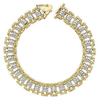 9K Yellow & White Gold Panther Bracelet