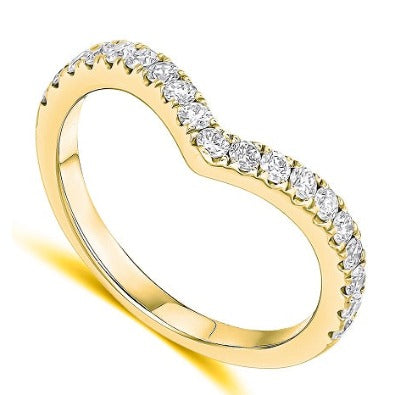 Micro Claw Set Shaped & Curved Diamond Half Eternity 0.45 Carat