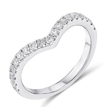 Micro Claw Set Shaped & Curved Diamond Half Eternity 0.45 Carat