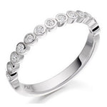 Rubover Set Diamond Platinum Half Eternity Ring 0.25 Carat