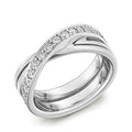 Diamond Twist Half Eternity/Right Hand Ring - 0.60 Carats