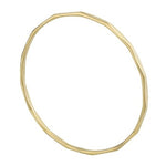 9K Yellow Gold Ladies Heavier Weight Faceted Bangle - Pobjoy Diamonds