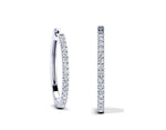 18K Gold Diamond Hoop Earrings - 1.00 Carat