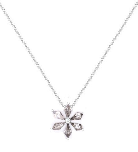 Salt & Pepper Diamond Petal Necklace - Pobjoy Diamonds