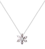 Salt & Pepper Diamond Petal Necklace - Pobjoy Diamonds