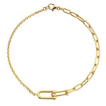 9K Gold U Link Designer Bracelet