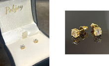 Load image into Gallery viewer, GIA Platinum or Gold Diamond Stud Earrings