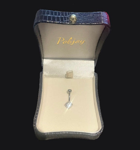 Prong Set Diamond Belly Ring G/Si1 