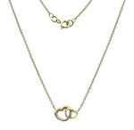 9K Yellow Gold Twin Rounded Heart Ladies Necklace