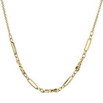 9K Yellow Gold Trombone Necklace