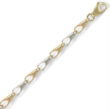 Load image into Gallery viewer, 9K Yellow &amp; White Gold Ladies Teardrop Bracelet