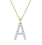 9K Gold & Diamond Letter Pendant Small - E - Pobjoy Diamonds