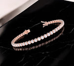 9K Rose Gold Diamond Tennis Bracelet 4.00 Carats