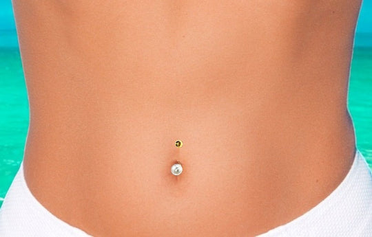 Akoya Pearl 18K Gold Belly Ring - Pobjoy Diamonds