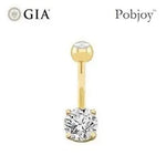 Prong Set Twin Solitaire Diamond Belly Ring 0.85 Carat - Pobjoy Diamonds