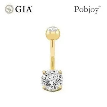 Prong Set Twin Solitaire Diamond Belly Ring 0.85 Carat - Pobjoy Diamonds