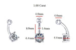 Create your own diamond belly bar