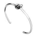 Sterling Silver Ladies Knot Torque Bangle