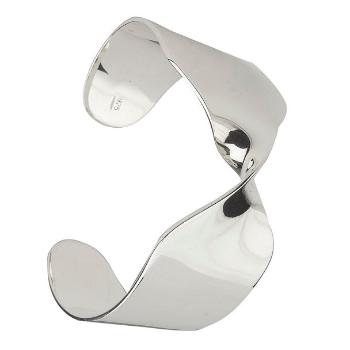 Sterling Silver Ladies Torque Twist Bangle