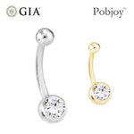 Solitaire Diamond Belly Ring G/Si1