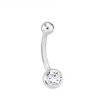 Solitaire Diamond Belly Ring G/Si1