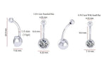 Solitaire Diamond Belly Ring G/Si1