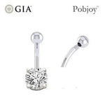 Prong Set Diamond Belly Ring G/Si1 - Choice Of Carat Weights - Pobjoy Diamonds