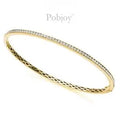 Yellow Gold 1.00 CTW Channel Set Diamond Bangle G/Si1