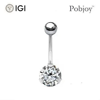 Lab diamond belly ring