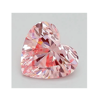 Fancy Vivid Pink Heart Shape Lab Grown Diamond 1.10 Carat