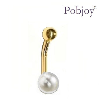 Akoya Pearl Gold or Platinum Belly Ring