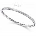 18K White Gold 1.75 Carat Diamond Bangle F/VS