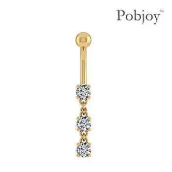 Diamond Drop Belly Ring 0.48 Carat - F/VS