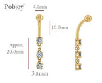 Lab Diamond Drop Belly Ring 0.66 Carat E-F/VS - Pobjoy Diamonds