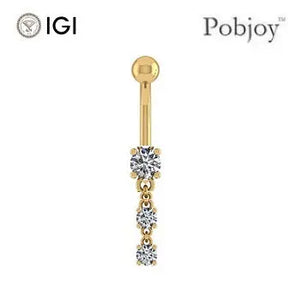 Lab Diamond Drop Belly Ring 0.94 Carat E/VS