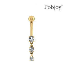 Load image into Gallery viewer, Graduated Lab Diamond Drop Belly Ring 0.40 Carat E-F/VS