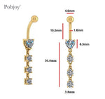 Platinum Four Stone Lab Diamond Heart Belly Ring 1.30 Carats - E/VS1 - Pobjoy Diamonds