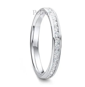 Lab Grown Diamond Channel Set Half Eternity Ring D/VVS