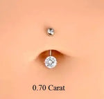 Prong Set Lab Diamond Belly Ring E/VVS1 - Choice Of Carat Weights - Pobjoy Diamonds