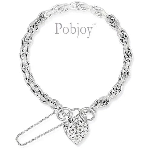 9K White Gold Ladies Prince Of Wales Bracelet-Pobjoy Diamonds