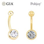 Diamond Solitaire Belly Bar F/VS1- Pobjoy Diamonds