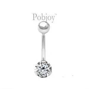 Replacement Twin Belly Ring Screw Top Balls - Titanium