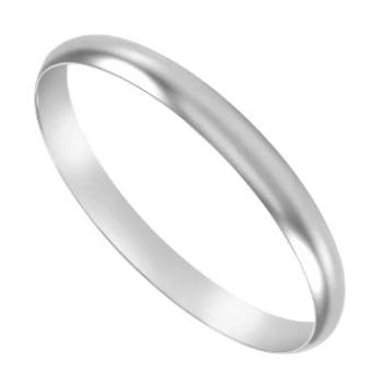 Sterling Silver Wide Round Stacking Bangle