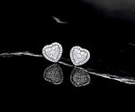 18K Gold 0.45 Carat Diamond Heart Earrings G-H/Si - Pobjoy Diamonds