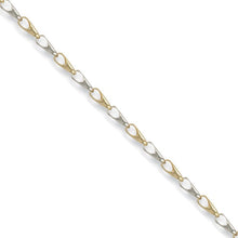 Load image into Gallery viewer, 9K Yellow &amp; White Gold Ladies Teardrop Bracelet