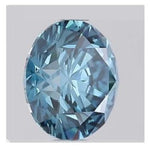 Fancy Deep Blue Round Cut Lab Grown Diamond 1.07 Carat