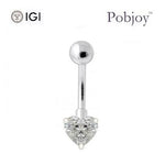 Lab Diamond Heart Belly Piercing 0.60 Carat